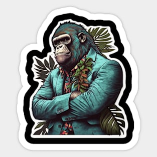 Shades of Toughness - Cool Gorilla Sticker